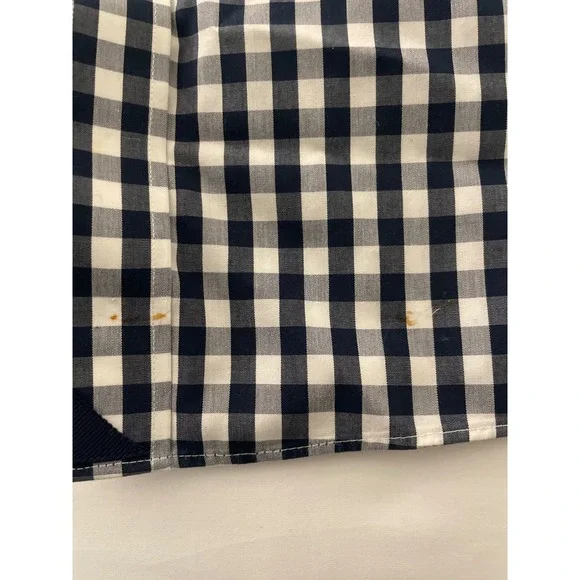 UNTUCKit Wrinkle‎ Free Navy White Gingham Check L/S Button Shirt XXX Large - Picture 6 of 7